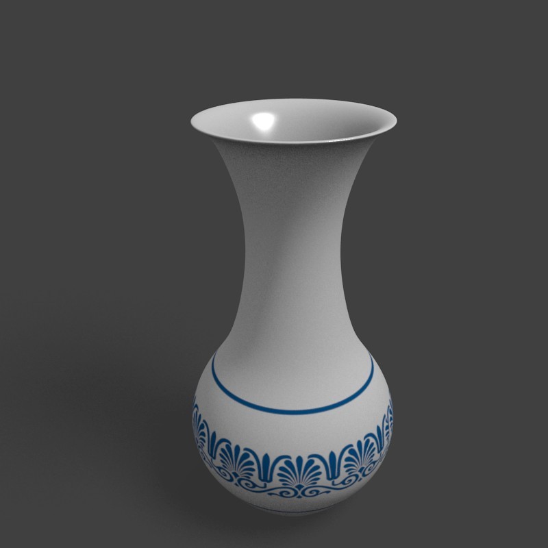 Simple White Flower Vase preview image 1